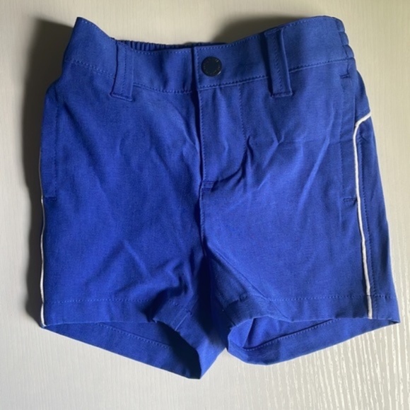 Janie and Jack Cobalt Blue Shorts and Grey Play On Boy Tee Shirt Size 18-24M - Picture 3 of 11